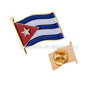 Enamel Logo  Custom Gift Cuba National Flag Pin Badge Making