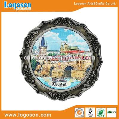 Best Quality Praha Country Custom Tourist Souvenir Metal Plate