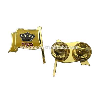 Gold Enamel Logo  Custom Gift National Flag Pins Badge