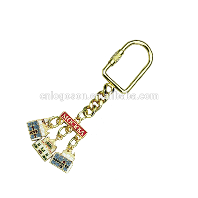 Moscow Gold Key Chain Custom Souvenir Keychain