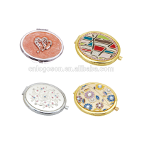 Elegant High Quality Custom  Woman Pocket Rhinestone  Mirror