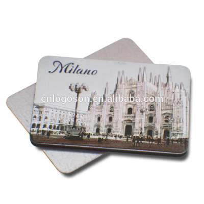 Tourist souvenir fridge magnet Italy Milano world city fridge magnet foil