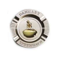 High Quality Denmark  Mermaid Silver Custom Metal  Ashtray Factory