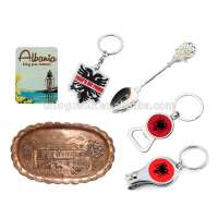 Custom metal keyrings Ashtray/mirror/keychain Albania customize souvenir