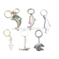 Crotia Custom Souvenirs Dolphin Fish Rhinestone Keychain