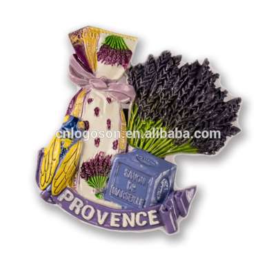 Souvenir Provence Lavender Tourist Custom Polyresin Fridge  Magnet