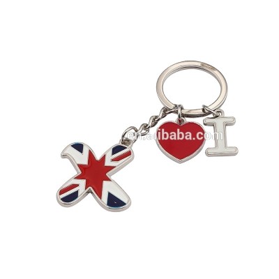 Souvenir Factory London Tower Bridge Key Ring Wholesales I Love London Letter X Custom Keyring