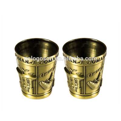 Souvenir promotional personalized metal shot glass custom