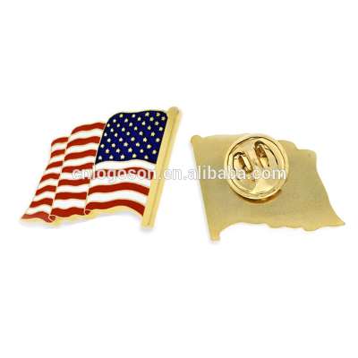 Logoson Hot selling Souvenir America Flag lapel pin metal enamel badge